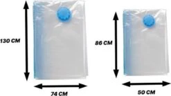 Herbruikbare Vacuüm Opbergzakken 2 Zakken - Veilige Vacuumzakken - Reiszakken - Stof En Watervrij - Super Handig - All4Less -Voyago Winkel 1200x673 2