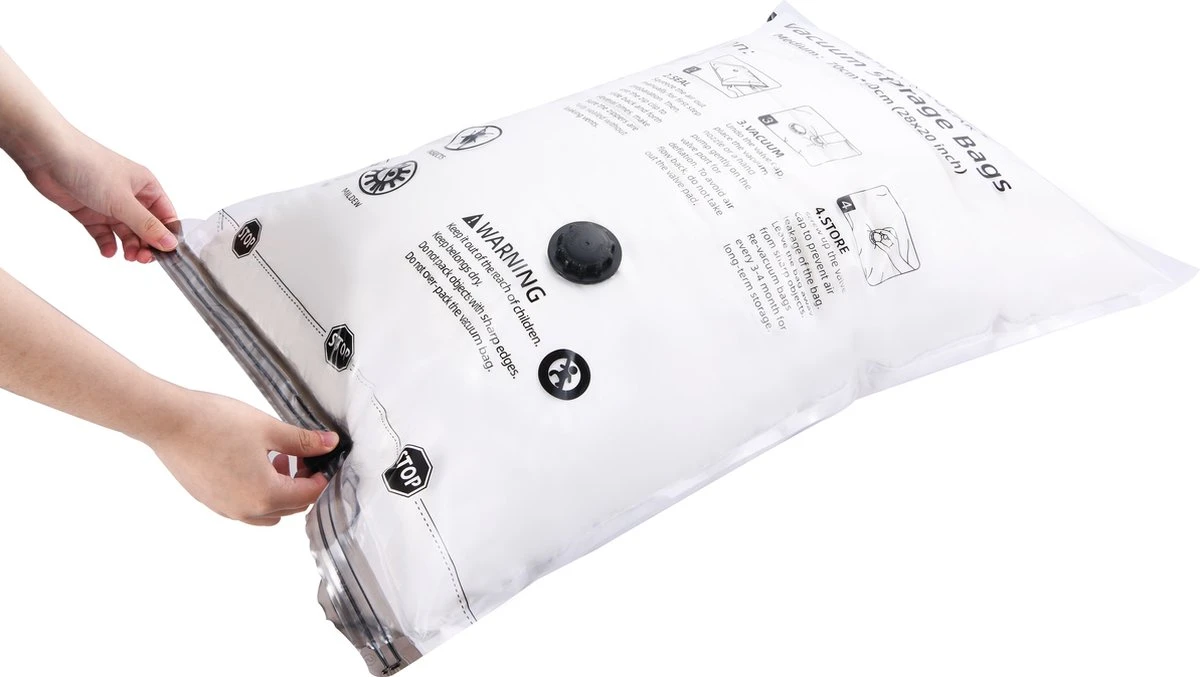 Flextail Gear Vacuüm Opbergzakken Voor Kleding - 80x60 Cm - 4 Stuks 9 Flextail Gear Vacuüm Opbergzakken Voor Kleding - 80x60 Cm - 4 Stuks - Afbeelding 7