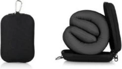 PocketPillow Opvouwbaar Nekkussen Met Meeneem Case - Zwart -Voyago Winkel 1200x685