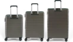 ©TROLLEYZ - Amsterdam No.9 - Kofferset 3 Delig - 55cm+69cm+78cm Met TSA Slot - Dubbele Wielen - 360° Spinners - 100% ABS - Reiskoffers In Cloudy Grey -Voyago Winkel 1200x688 2