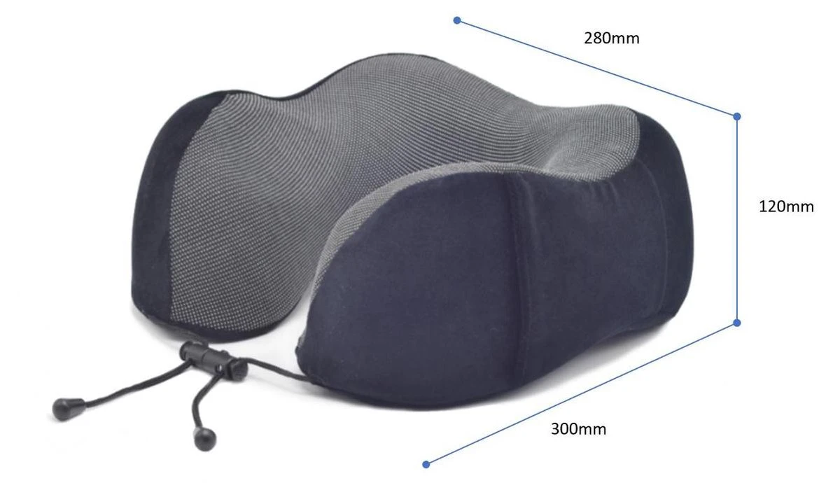 Memory Foam Nekkussen Inclusief Slaapmasker & Oordopjes - Reiskussen - Vliegtuig Kussen - Travel Pillow : Zwart 5 Memory Foam Nekkussen Inclusief Slaapmasker & Oordopjes - Reiskussen - Vliegtuig Kussen - Travel Pillow : Zwart - Afbeelding 3