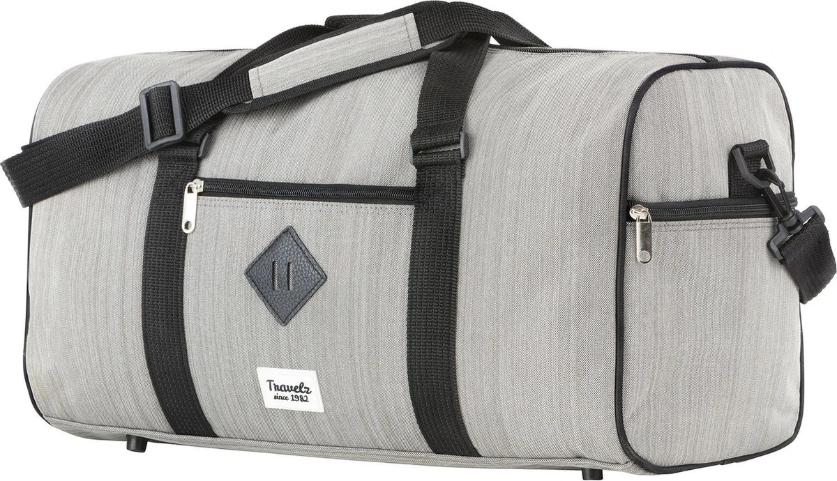 TravelZ Hipster Reistas | 36 Liter Compacte Weekendtas | 53 X 28 X 24cm | Grijs 3 TravelZ Hipster Reistas | 36 Liter Compacte Weekendtas | 53 X 28 X 24cm | Grijs