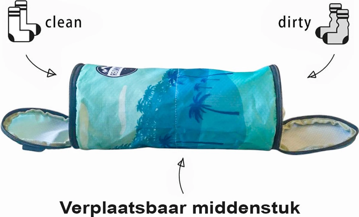 Reismonkey Packing Cubes Clean & Dirty - Ondergoed Organizer - BH Organizer - Sokken Organizer - Bagage Organizers Reizen - Verschuifbaar Middenstuk - Travel Organizers - Water En Vuilafstotend - Sterke Ritsen 3 Reismonkey Packing Cubes Clean & Dirty - Ondergoed Organizer - BH Organizer - Sokken Organizer - Bagage Organizers Reizen - Verschuifbaar Middenstuk - Travel Organizers - Water En Vuilafstotend - Sterke Ritsen
