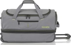 Travelite Basics Wheeled Duffle 55cm Expandable Navy/Orange -Voyago Winkel 1200x758