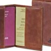 Woodland Leren Etui Voor Paspoort En Gele Boekje - Pull-up Leer - Cognac Bruin