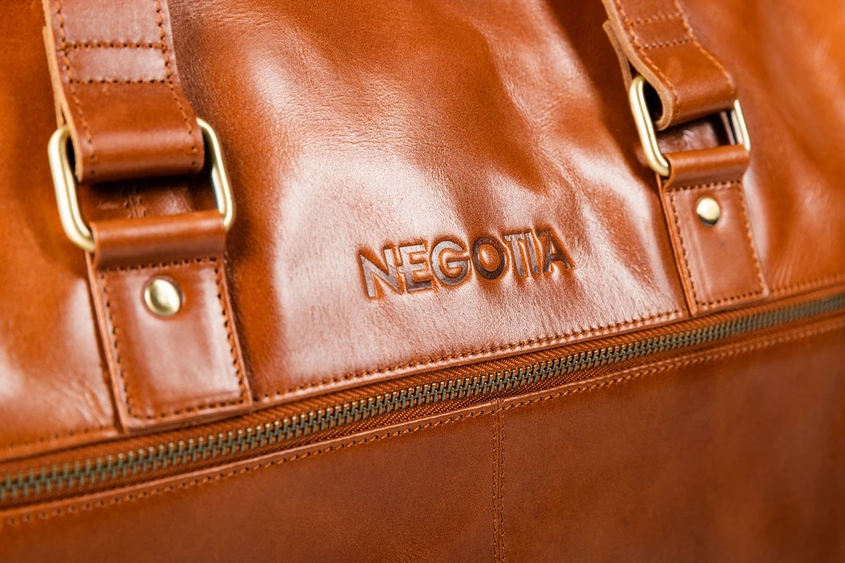 NEGOTIA Alpha - Leren Weekendtas - Leren Handbagage Reistas - Duffel Bag - 100% Luxe Top-Grain Leer - Bruin 7 NEGOTIA Alpha - Leren Weekendtas - Leren Handbagage Reistas - Duffel Bag - 100% Luxe Top-Grain Leer - Bruin - Afbeelding 5