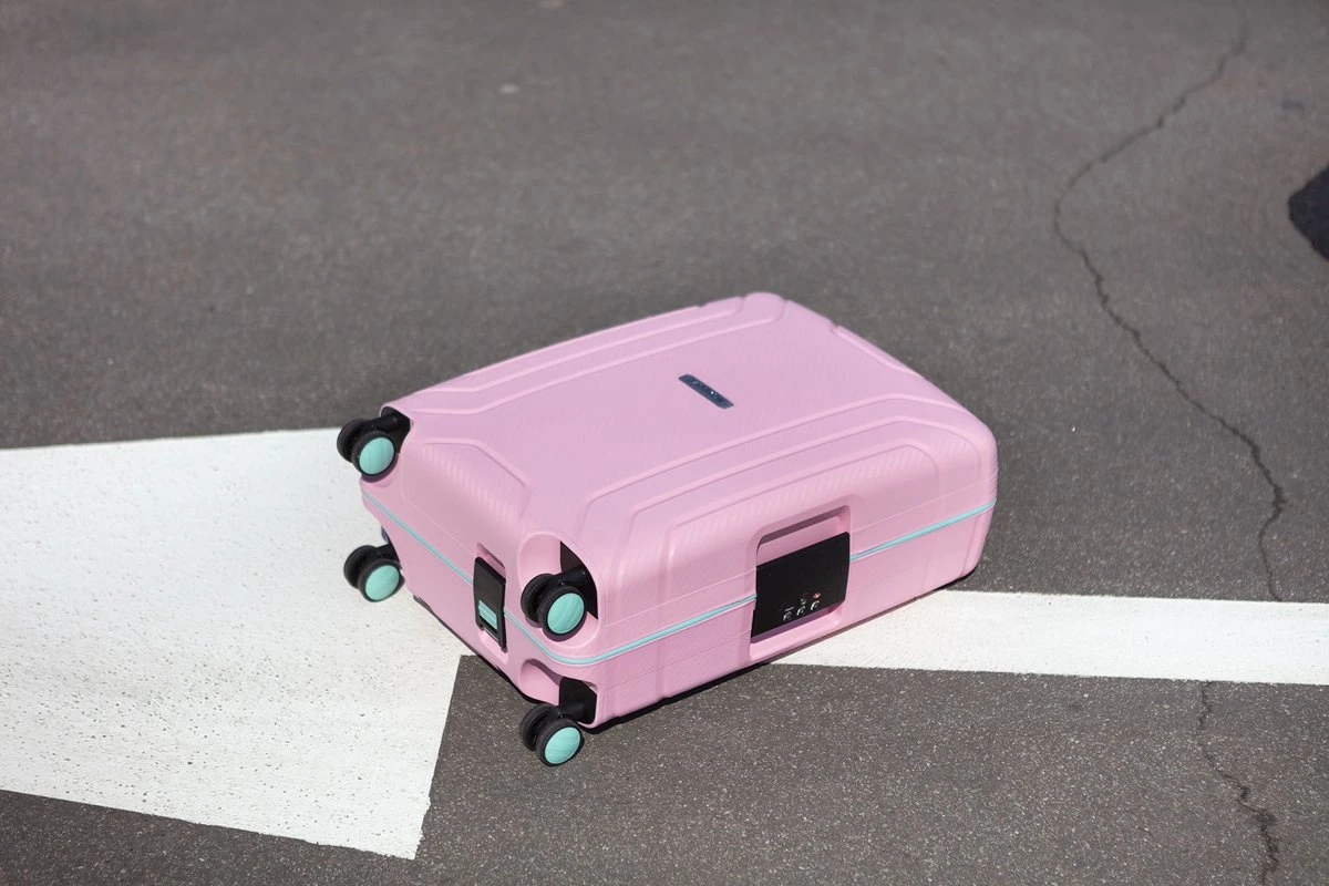 CarryOn Steward TSA Reiskoffer - 65cm Trolley Met Kliksloten - Dubbele Wielen - Roze 14 CarryOn Steward TSA Reiskoffer - 65cm Trolley Met Kliksloten - Dubbele Wielen - Roze - Afbeelding 12