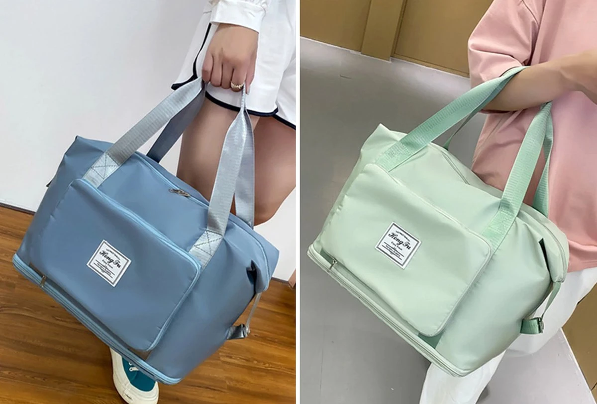 Merkloos Opvouwbare Handbagage Reistas – Opvouwbaar Tot 28 X 18 Cm – Wijnrood 8 Merkloos Opvouwbare Handbagage Reistas – Opvouwbaar Tot 28 X 18 Cm – Wijnrood - Afbeelding 6