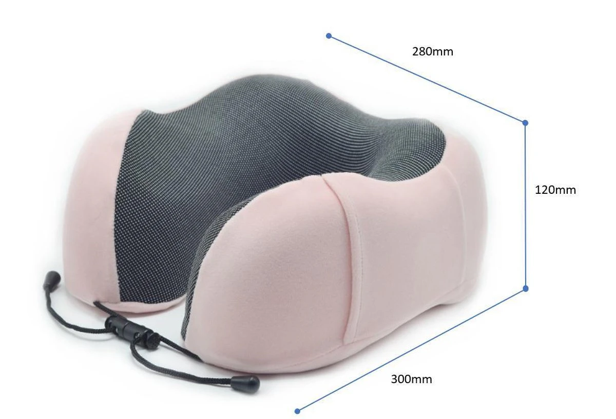 Memory Foam Nekkussen Inclusief Slaapmasker & Oordopjes - Reiskussen - Vliegtuig Kussen - Travel Pillow : Roze 9 Memory Foam Nekkussen Inclusief Slaapmasker & Oordopjes - Reiskussen - Vliegtuig Kussen - Travel Pillow : Roze - Afbeelding 7