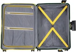 CarryOn Steward TSA Reiskoffer - 65cm Trolley Met Kliksloten - Dubbele Wielen - Groen -Voyago Winkel 1200x827