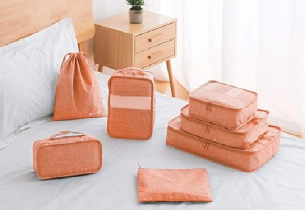 Merkloos Luxe Packing Cubes Set - Uitgebreide 7 Delige Set - Kleding Organizer Voor Koffer En Backpack - Bagage Organizers Voor Kleding - Ondergoed - Schoenen - Elektronica - Waszak - Roze 6 Merkloos Luxe Packing Cubes Set - Uitgebreide 7 Delige Set - Kleding Organizer Voor Koffer En Backpack - Bagage Organizers Voor Kleding - Ondergoed - Schoenen - Elektronica - Waszak - Roze - Afbeelding 4