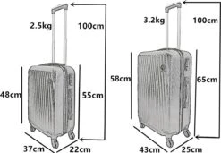 SB Travelbags Kofferset - 2 Delige -Zwart - 65cm/55cm -Voyago Winkel 1200x831