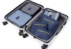 6x Packing Cubes Backpack Blauw - Koffer Organizer - Bagage Organiser - Travel Compression - Reisset Kleding -Voyago Winkel 1200x837 6