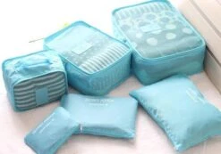 Packing Cubes Set - Koffer Of Tas Organizer - Inpak Zakken - Lichtblauw -Voyago Winkel 1200x841 6