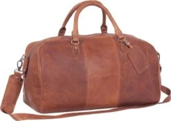 Chesterfield Leren Reistas / Weekendtas William - 40 Liter - Cognac -Voyago Winkel 1200x843 3