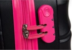 Decent Lumi Fix Handbagage Koffer - 55 Cm - Black/Pink -Voyago Winkel 1200x844