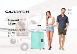 CarryOn Steward TSA Reiskoffer - 75cm Trolley Met Kliksloten - Dubbele Wielen - Mint -Voyago Winkel 1200x847 3