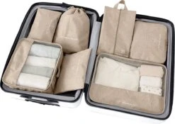 Somstyle Packing Cubes Set 7-delig - Organizer Voor Koffer En Backpack - Beige