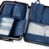 Somstyle Packing Cubes Set 7-Delig - Kleding Organizer Voor Reis Koffer, Backpack En Tas - Travel Bag Opbergzakken - Pack Compression Cubes - Geschikt Voor Kleding, Schoenen En Elektronica - Donkerblauw