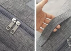 Merkloos TDR-Organiser Opbergtas-reistas Handbagage -Luxe Organizer Voor Kleren En Toiletartikelen -Grijs -Voyago Winkel 1200x862 4