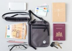 Groene Berg Nektasje - Reistas - Paspoorthouder Met RFID Blokkering - Reisportemonnee - Grijs -Voyago Winkel 1200x864