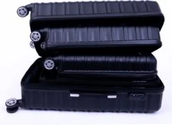 Tobeyz - Kofferset - 3-delig Zwart Handbagage - Verrijdbaar Op 4 Wielen - Stevig ABS - Lichtgewicht, Trolley -Voyago Winkel 1200x872 4