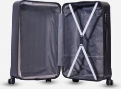 ©TROLLEYZ - Bali No.22 - Trolley - 55cm Met TSA Slot - Dubbele Wielen - 360° Spinners - 100% ABS - Handbagage Koffer In Night Black -Voyago Winkel 1200x878