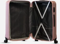 ©TROLLEYZ - Bali No.22 - Kofferset 2 Delig - 55cm+78cm Met TSA Slot - Dubbele Wielen - 360° Spinners - 100% ABS - Reiskoffers In Cosmopolitan Pink -Voyago Winkel 1200x880 1