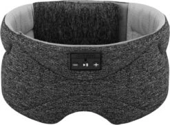 Bluetooth Slaapmasker (premium) - Beste Keuze - 100% Verduisterend - Ultraplatte 'spons Speakers' (perfect Voor Zijslapers) - Koel En Ademend Materiaal - Volledig Verstelbaar - Excellente Geluidskwaliteit - Batterij: 13 Uur - Antraciet (limited)