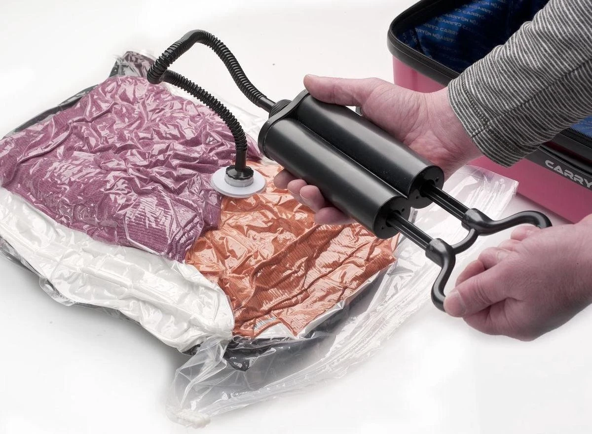 Vacuumzakken - Set Van 2 Opbergzakken - 45 X 70 Cm - Inclusief Pomp - Bagage - Kleding 5 Vacuumzakken - Set Van 2 Opbergzakken - 45 X 70 Cm - Inclusief Pomp - Bagage - Kleding - Afbeelding 3