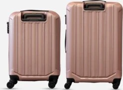 ©TROLLEYZ - Bali No.22 - Kofferset 2 Delig - 55cm+78cm Met TSA Slot - Dubbele Wielen - 360° Spinners - 100% ABS - Reiskoffers In Cosmopolitan Pink -Voyago Winkel 1200x880