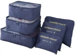 Packing Cubes Set 6-Delig Navy - Compression Cube - Koffer Organizer Set - Koffer Organizer - Compression Packing Cubes -Voyago Winkel 1200x887 6
