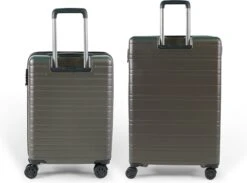 ©TROLLEYZ - Amsterdam No.9 - Kofferset 2 Delig - 55cm+78cm Met TSA Slot - Dubbele Wielen - 360° Spinners - 100% ABS - Reiskoffers In Cloudy Grey -Voyago Winkel 1200x889