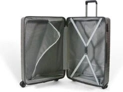 ©TROLLEYZ - Amsterdam No.9 - Reiskoffer 78cm Met TSA Slot - Dubbele Wielen - 360° Spinners - 100% ABS - Reiskoffer In Cloudy Grey -Voyago Winkel 1200x892 1