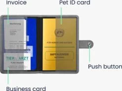 Kwmobile Hoes EU Dierenpaspoort Voor Je Huisdier - Cover Europees Vaccinatiepaspoort Huisdier - Met 2 Extra Opbergvakken - Synthetisch Nubuckleer -Voyago Winkel 1200x896 13