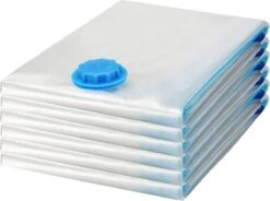 Naturn Living™ Vacuumzakken Kleding - 40 X 60 Cm | Vacuumzak Transparant | Herbruikbare Opbergzakken Voor Kleding En Dekbedden | Stof En Watervrije Reiszakken Voor Kleding