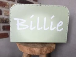 Merkloos Koffertje Karton Groen Maat L Met Eigen Opdruk - Met Naam -Voyago Winkel 1200x899 1