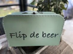 Merkloos Koffertje Karton Groen Maat L Met Eigen Opdruk - Met Naam -Voyago Winkel 1200x899 2