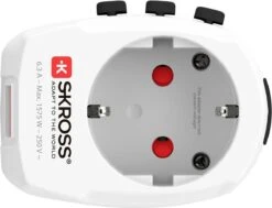 SKROSS - Reisadapter - Wereld Naar Europa - Met Randaarde Stekker (zonder Zwitserland & Italië) + 2xUSB 2400 MA -Voyago Winkel 1200x919 5