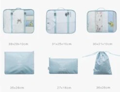 Packing Cubes Set Koffer Of Tas Organizer Inpak Zakken - Lichtblauw Deluxe -Voyago Winkel 1200x920 8
