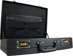 Attachékoffer Zwart - Kunstleer - Documentenkoffer - Attache Koffer Cijferslot - Laptopkoffer - Kantoor Koffer -Voyago Winkel 1200x924 5