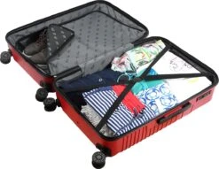 Biggdesign Cats Koffer Bagage - Ruimbagage Koffer - Rood - Medium -Voyago Winkel 1200x928