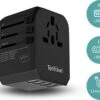 TenTravel Universele Wereldstekker + Etui - USB-C En 4 USB Poorten - 170+ Landen - 2000W - Internationale Reisstekker - O.a. Amerika, Engeland, Italie En Zuid-Afrika - Zwart -Voyago Winkel 1200x932 12