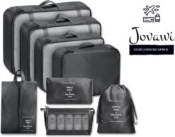 Jovawi - Bagage Organiser - Packing Cubes - Set Van 8 - Zwart -Voyago Winkel 1200x939 5
