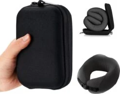 PocketPillow Opvouwbaar Nekkussen Met Meeneem Case - Zwart -Voyago Winkel 1200x939 6