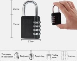 4 Cijferig Kofferslot - Reisslot - Reis Cijferslot - Cijferhangslot - Hangslot - Bagageslot - Luggace Lock 26 4 Cijferig Kofferslot - Reisslot - Reis Cijferslot - Cijferhangslot - Hangslot - Bagageslot - Luggace Lock -Voyago Winkel 1200x942 18