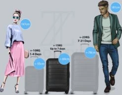 ©TROLLEYZ - Amsterdam No.9 - Reiskoffer 69cm Met TSA Slot - Dubbele Wielen - 360° Spinners - 100% ABS - Reiskoffer In Night Black -Voyago Winkel 1200x942