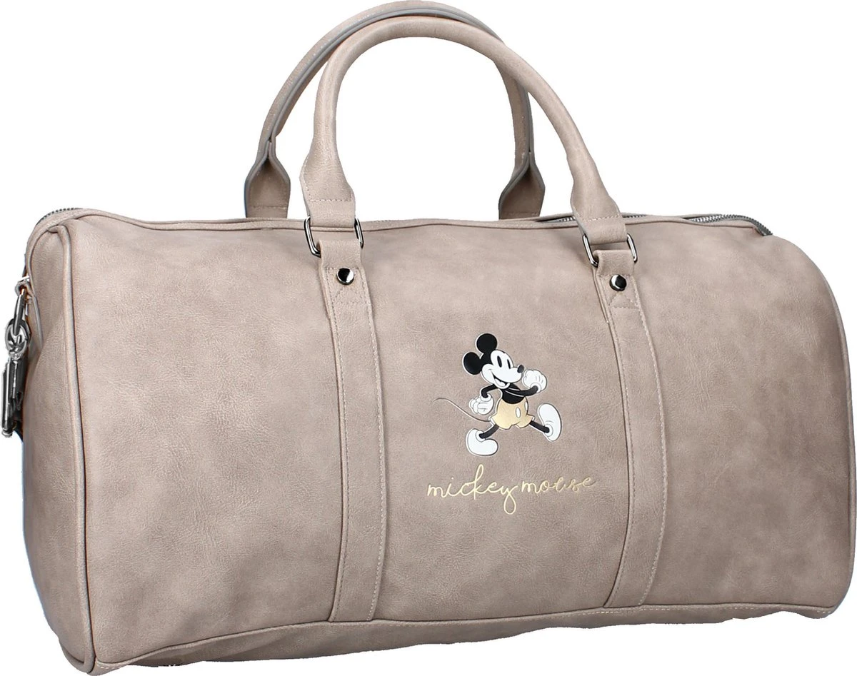 Disney Weekendtas Mickey Mouse 28 Liter Polyurethaan Taupe 3 Disney Weekendtas Mickey Mouse 28 Liter Polyurethaan Taupe
