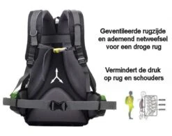 Merkloos Backpack - Outdoor Local Lion - Rugzak - 40 Liter - Zwart -Voyago Winkel 1200x947 12