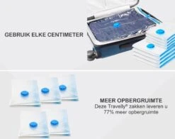Travelly Vacuüm Opbergzak – Herbruikbaar – Reiszakken – Vacuumzakken Kleding – Vacuumzakken Dekbedden – Extra Sterk – 80 X 110 Cm – 1 Stuks -Voyago Winkel 1200x953 11